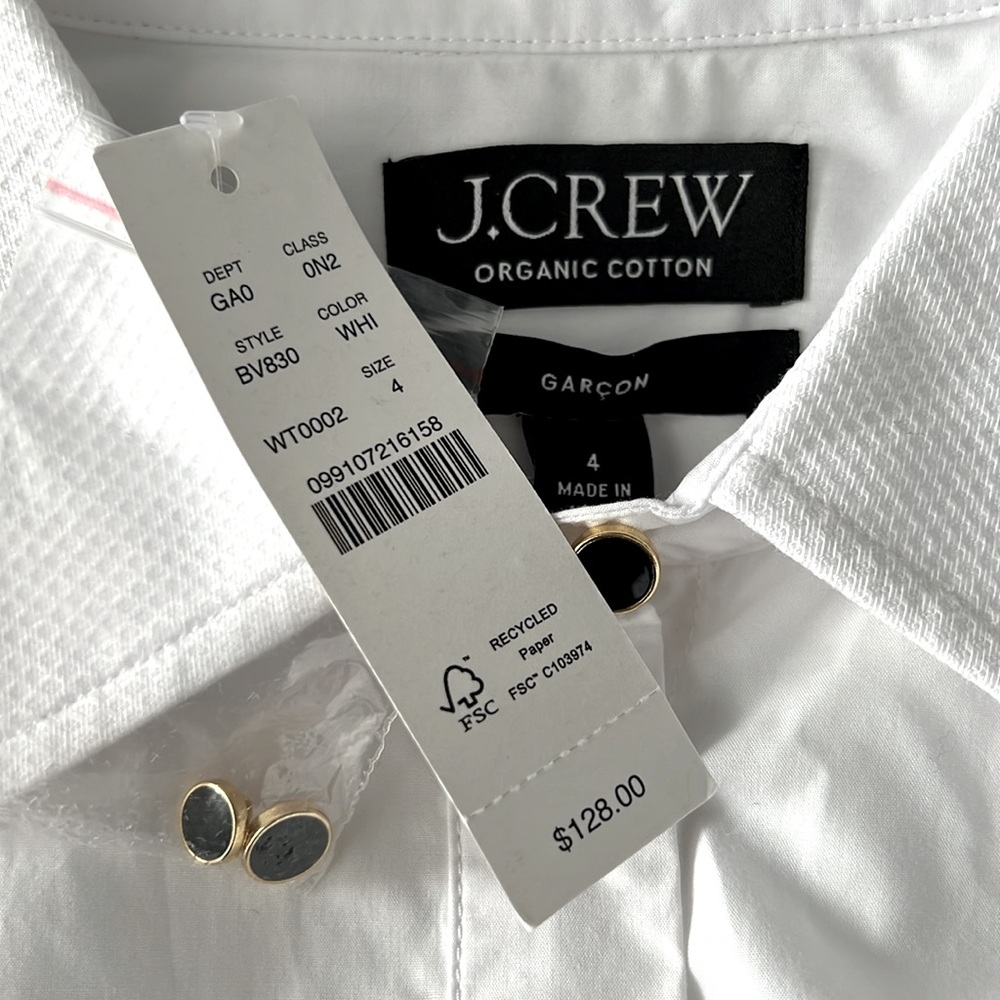 J. Crew Garçon Tuxedo Cotton Poplin Shirt - Picture 13 of 16